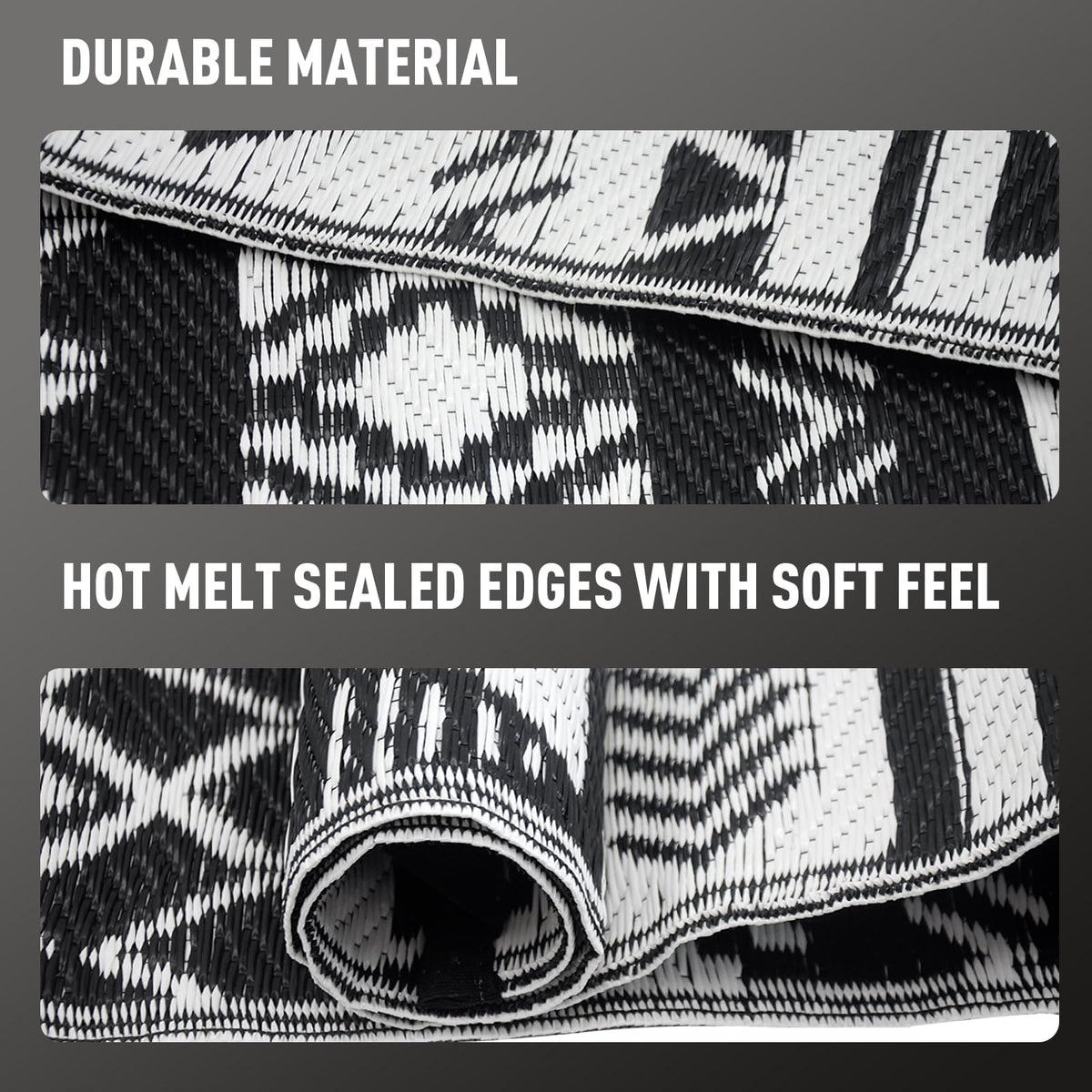 WildRoots stain-resistant waterproof rug ideal for messy outdoor moments.