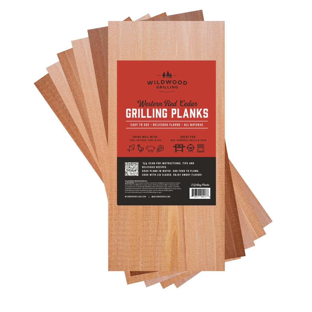 Wildwood Grilling salmon on cedar plank for delicate, earthy flavor