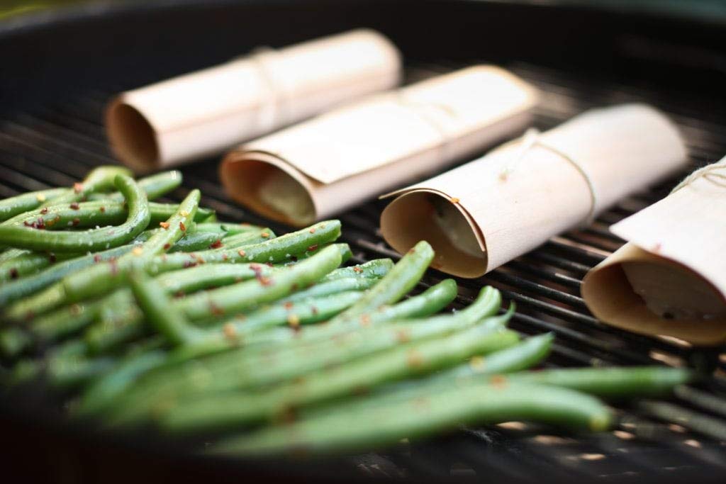 Wildwood Grilling cedar wrap with vegetables creating crisp edges and aromatic grilling