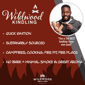 Wildwood Kindling dirt-free bundle for clean, mess-free fires.