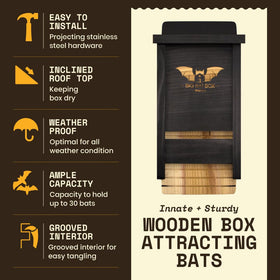 WildYard bat box mounted on a house exterior for weatherproof roosting