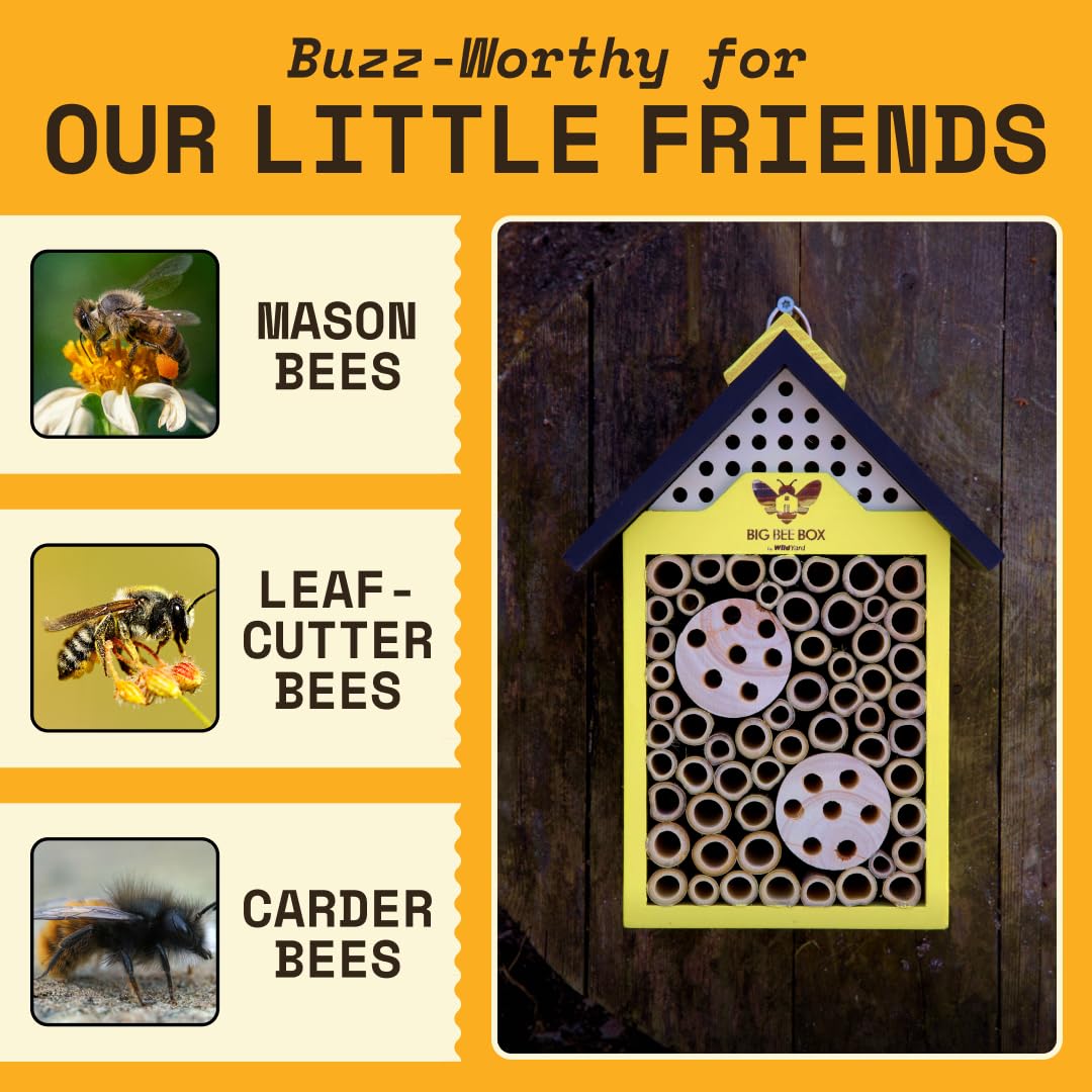 WildYard Bee Hotel nesting tubes provide diverse habitat for solitary bees.