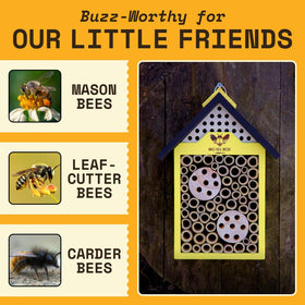 WildYard Bee Hotel nesting tubes provide diverse habitat for solitary bees.