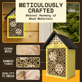 WildYard Bee House easy-mount design simplifies installation on fences or walls.