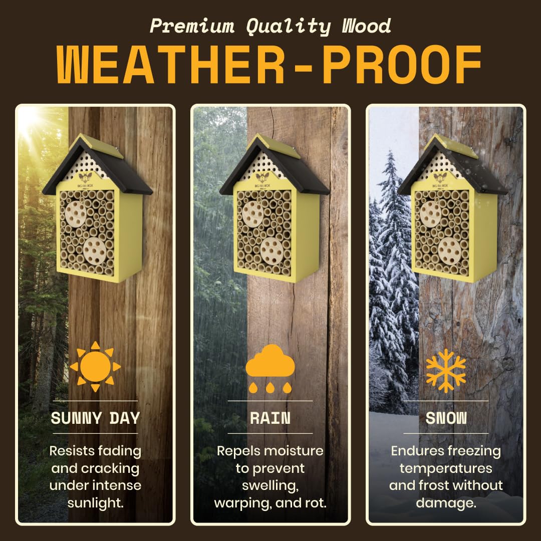 WildYard Bee House removable tubes for easy cleaning and customization.