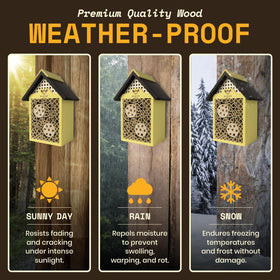 WildYard Bee House removable tubes for easy cleaning and customization.