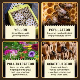 WildYard Bee House weather-resistant wood protects bees year-round in any climate.