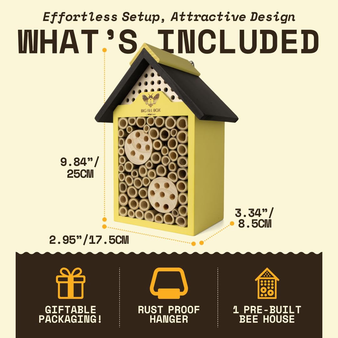 WildYard Bee House tubes close-up showcases modular nesting tubes for solitary bees.
