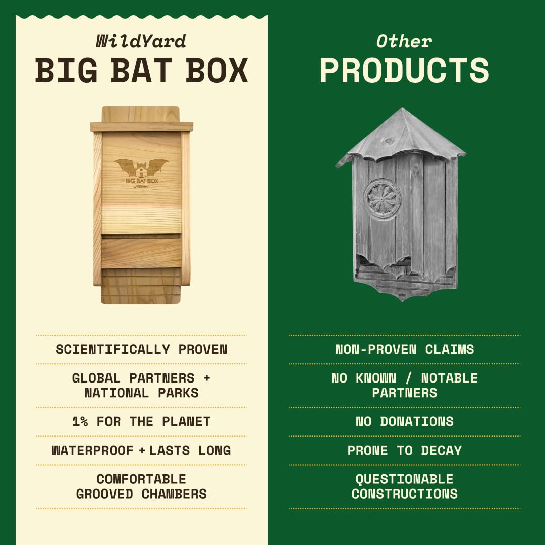 WildYard BIGBATBOX one-chamber-design creates a simple bat roost.