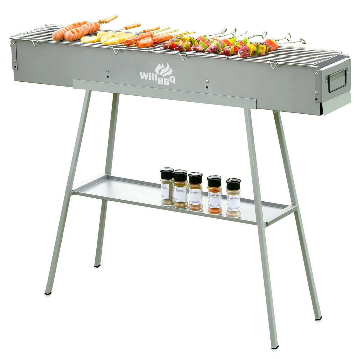 WILLBBQ Charcoal Grill with heavy-frame design for rugged outdoor use.