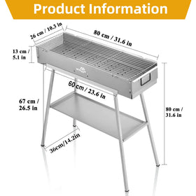 WILLBBQ charcoal grill for patio dining delivers compact cooking