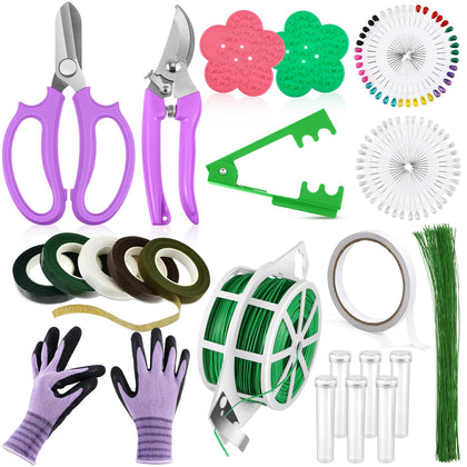 WILLBOND floral toolkit with thorn remover for easy stem prep and elegant arrangements
