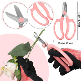 Willbond gloves pink offer comfortable protection while handling stems.
