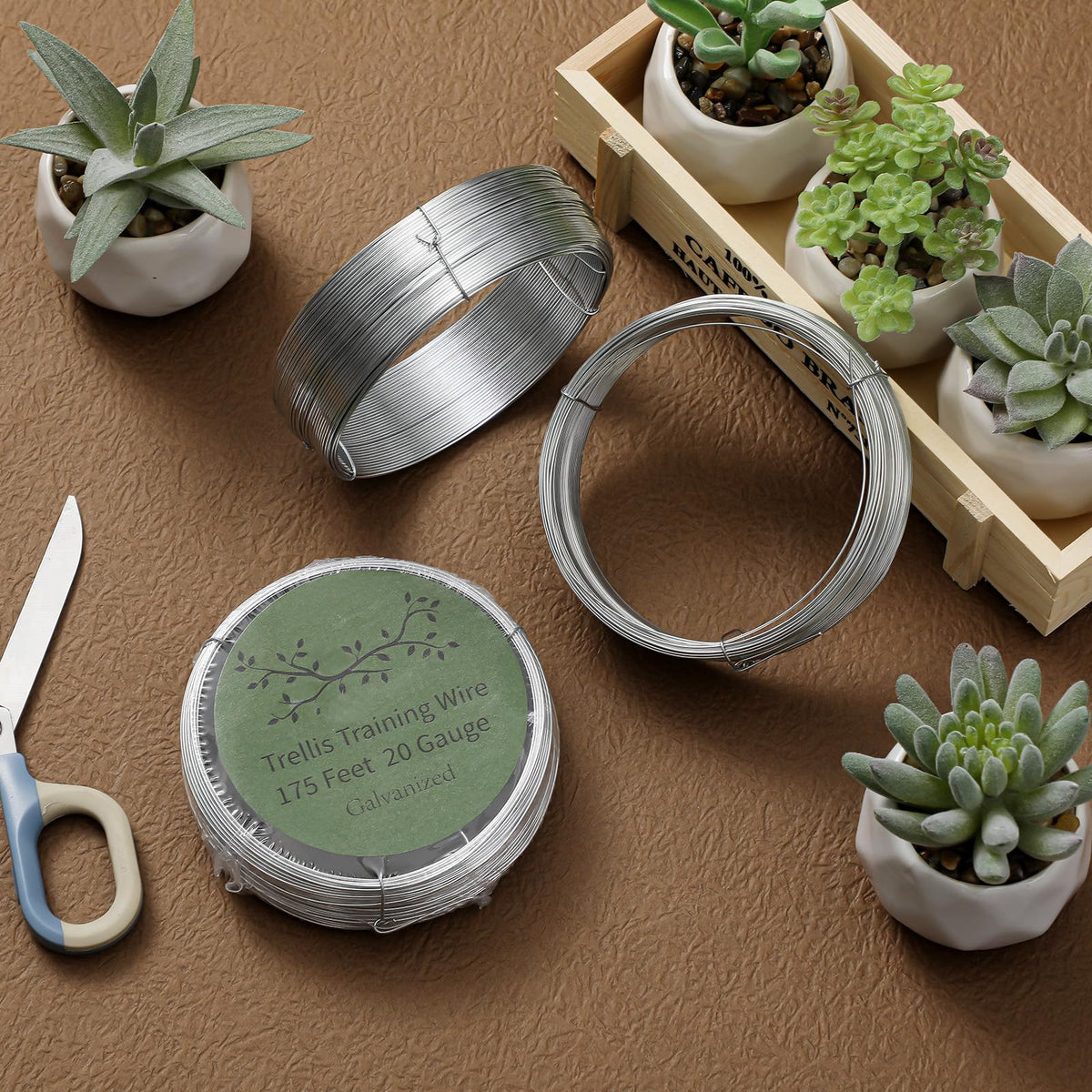 WILLBOND multi-functional plant wire supports trellises, clotheslines, or garden lights.