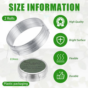 WILLBOND sleek silver trellis wire enhances garden aesthetics while guiding growth.
