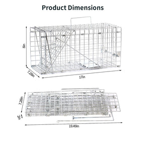 WillMesh folding live trap stores flat for compact space-saving storage