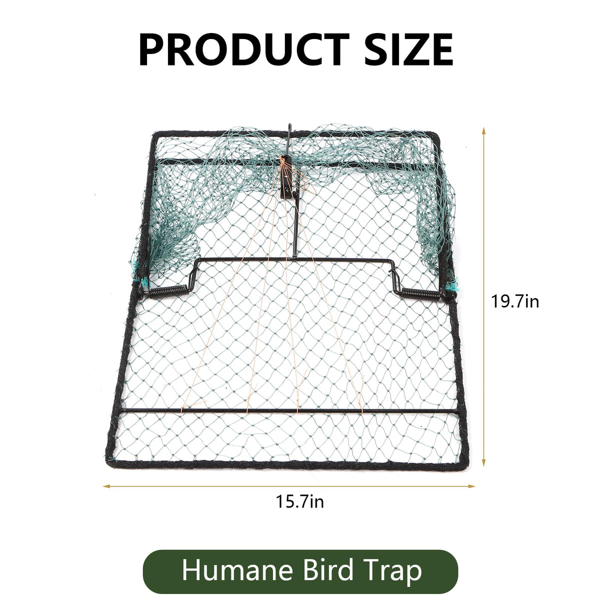 WillMesh humane bird trap steel construction closeup emphasizes durability and reliability