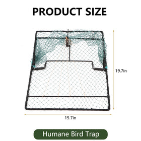 WillMesh humane bird trap steel construction closeup emphasizes durability and reliability