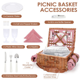 Willow Weave insulated compartment keeps food and drinks at the right temperature.