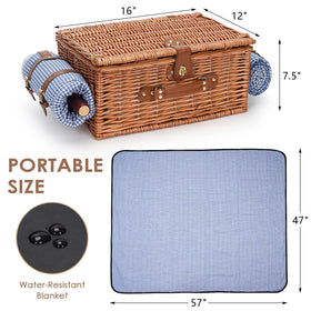 Willow Weave durable hand-woven wicker offers longevity and sturdy everyday use.