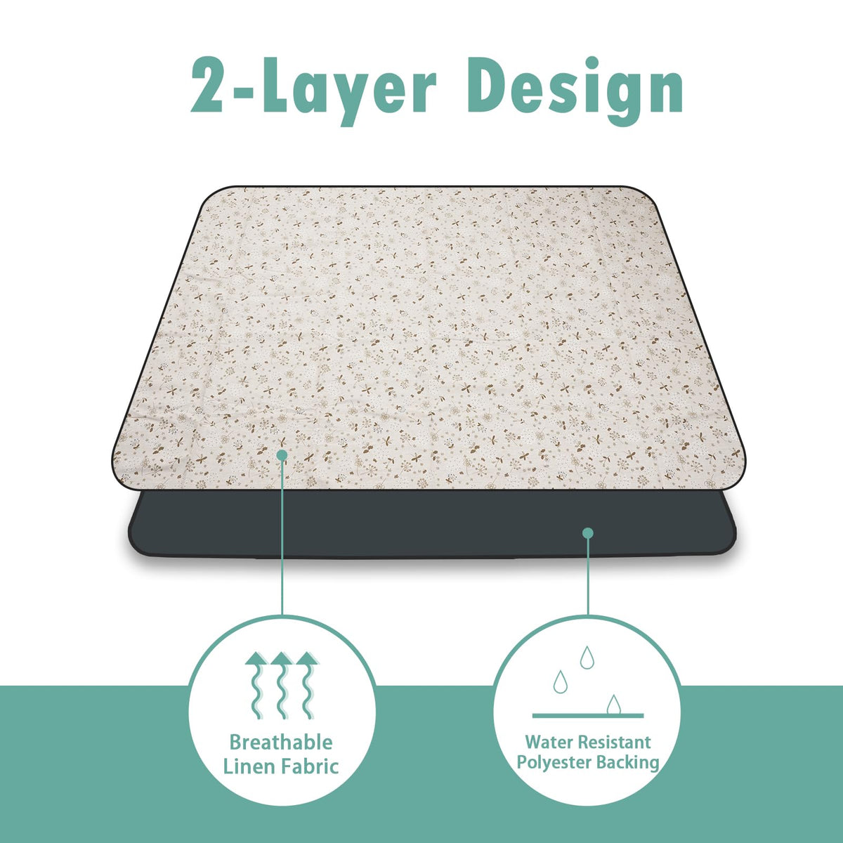 Willow Weave picnic blanket washable fabric designed for quick air-dry after outdoor use.