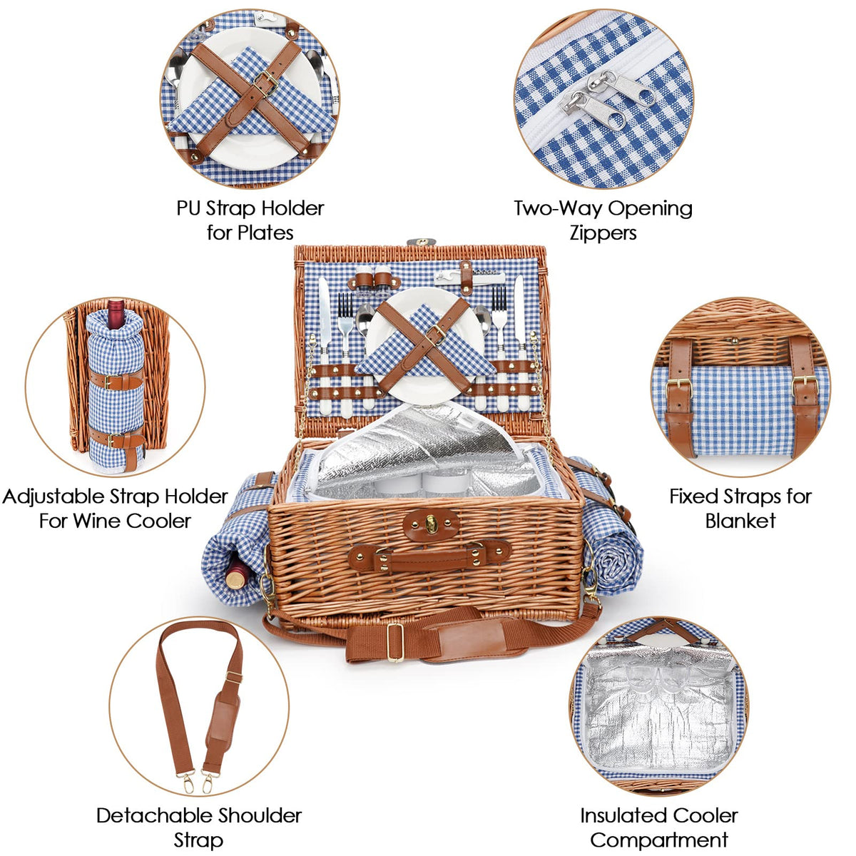 Willow Weave waterproof blanket ensures comfortable seating on damp grass.