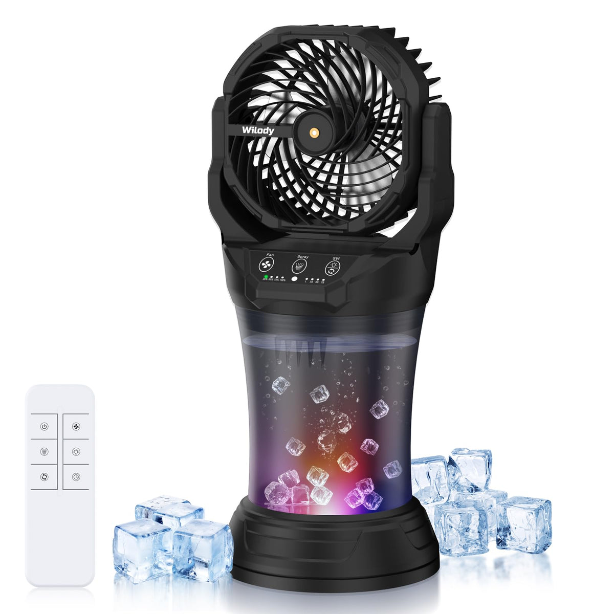 Wilody misting fan portable camping setup for on-the-go cooling outdoors