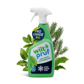 Wilt-Pruf Original Winter Protection bottle spray shields garden plants from winter burn.