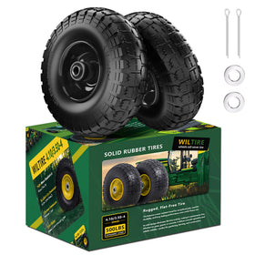 Wiltire 10-inch solid tire wheel with run-flat design for durable use on hand trucks