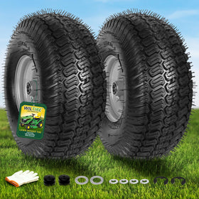 Wiltire 15x6.00-6 NHS front tire with offset hub for easy replacement