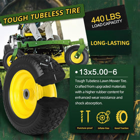 Rugged Wiltire wheel with 440 pounds load rating in use