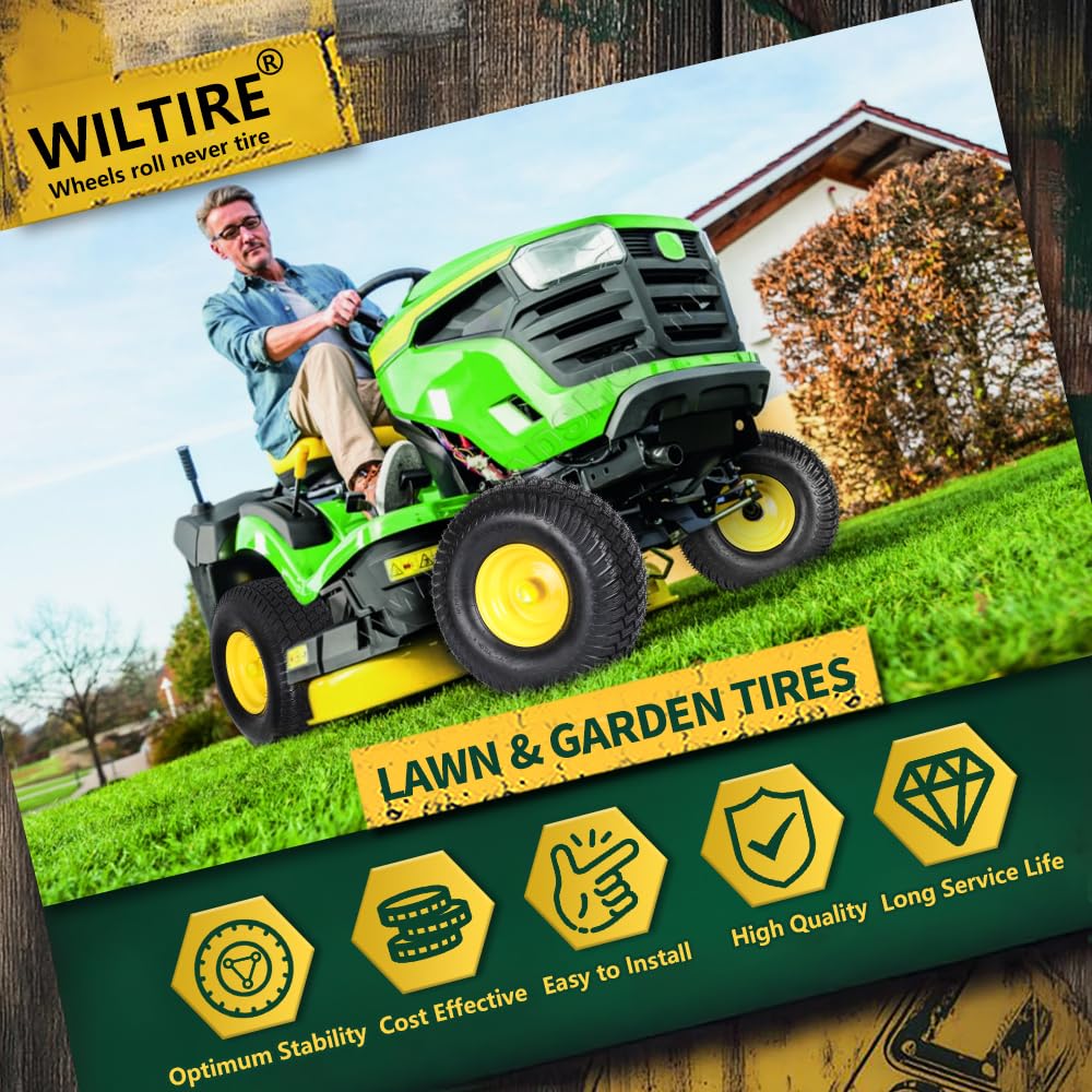 Wiltire durable one piece welded rim supports heavy loads during mowing