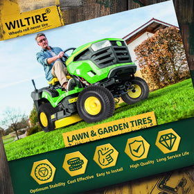 Wiltire durable one piece welded rim supports heavy loads during mowing