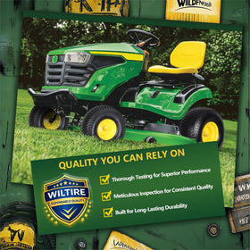 Wiltire reliable traction on gravel and sand for stable mowing