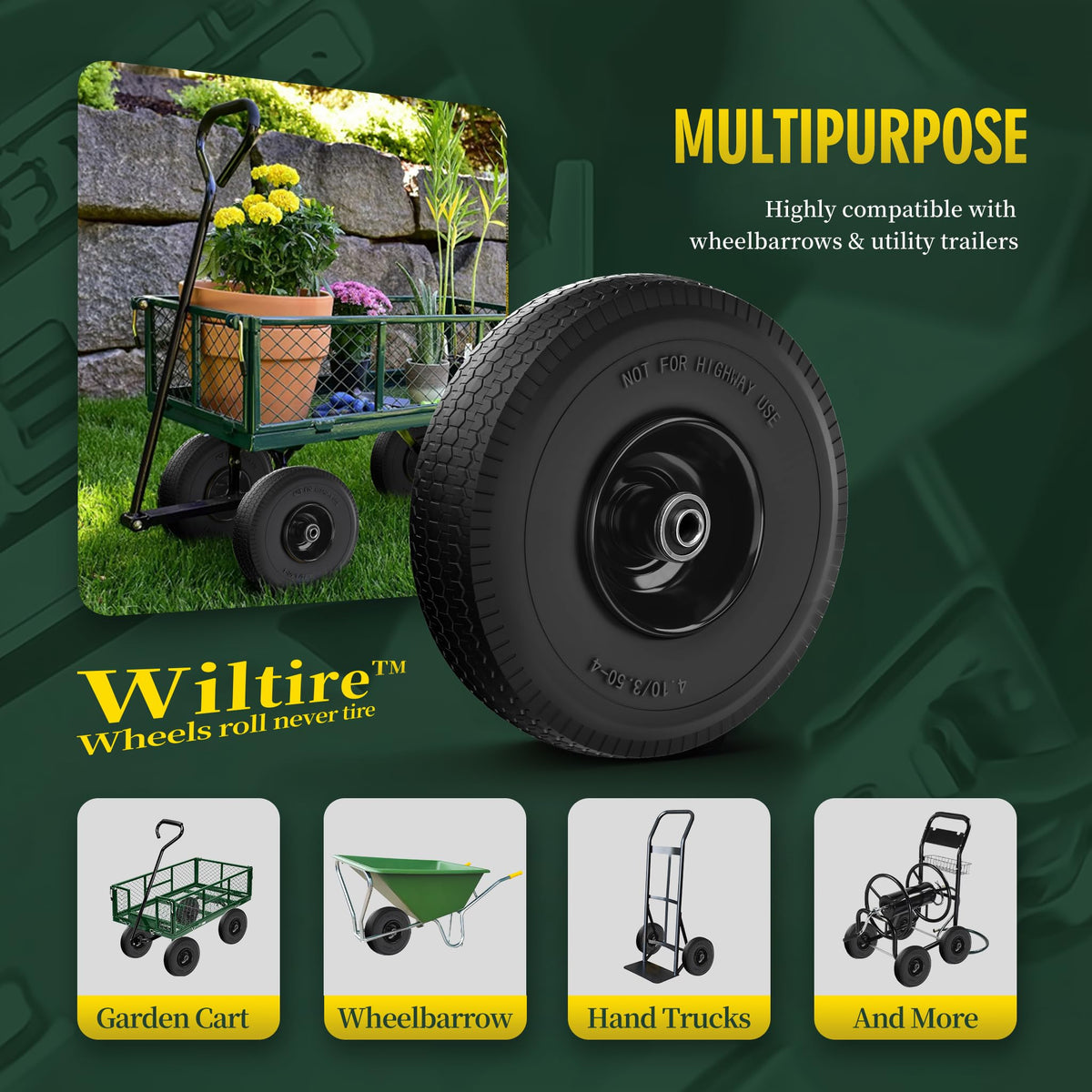 Wiltire puncture-resistant tire material reduces flats in daily use.