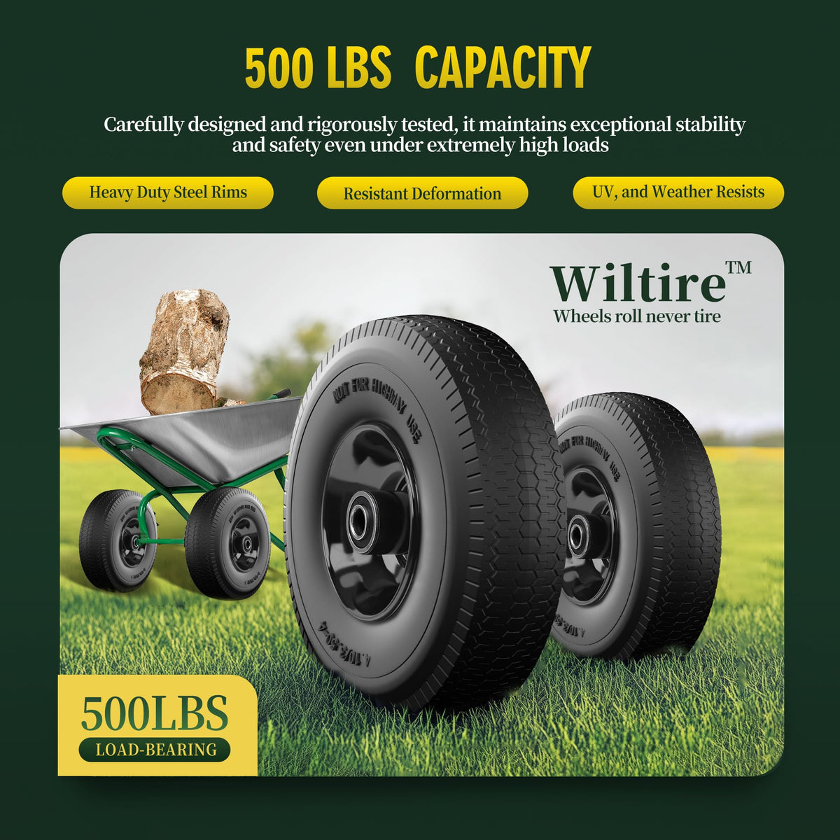 Wiltire sawtooth tread enhances grip on uneven and wet surfaces.