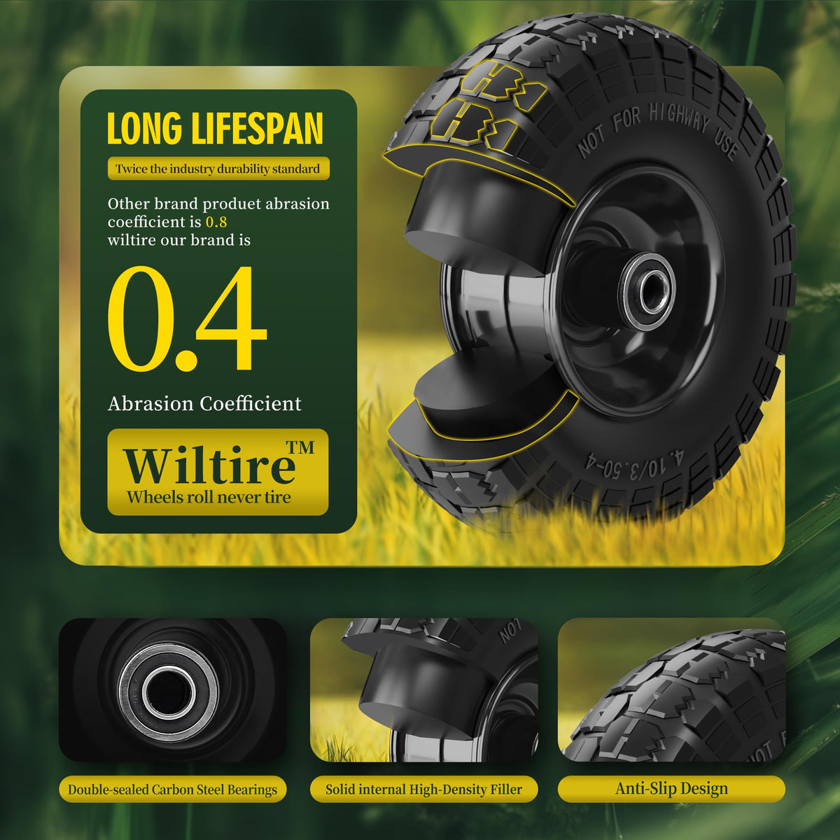 Wiltire sawtooth tread for enhanced traction on varied surfaces