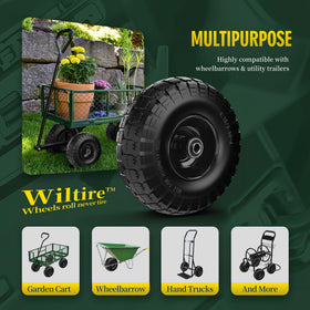 Wiltire package includes two wheels, spacers, and cotter pins for quick install