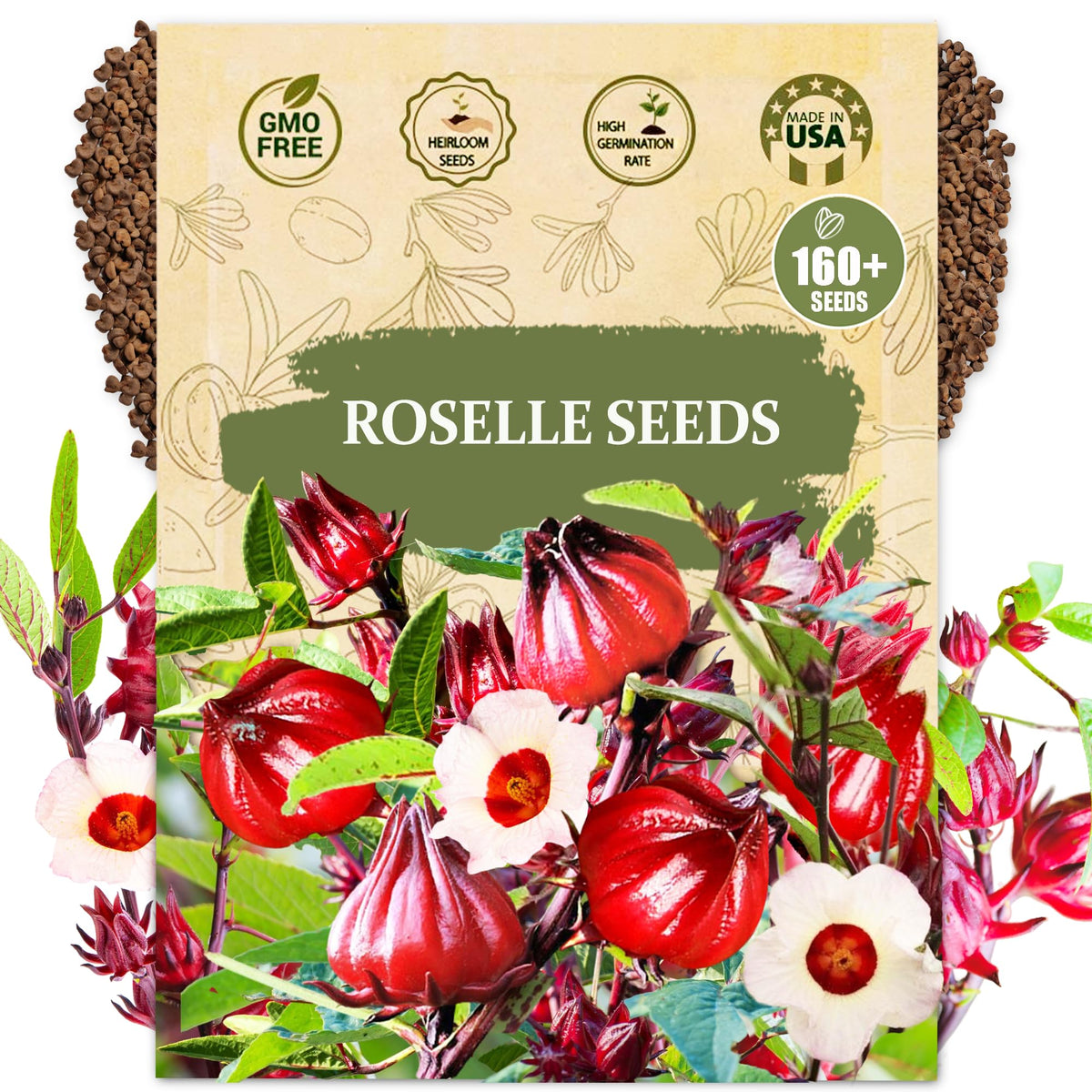 Wily Fox Premium Roselle Seeds package ready for planting and growth