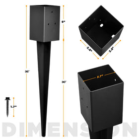 WIMART 4x4 anchor with bolts enables secure mounting.