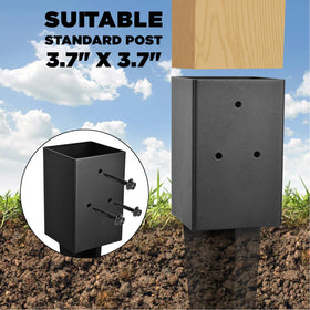 WIMART ground spike close-up shows quick no-dig setup.