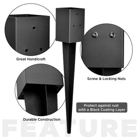 WIMART fence post anchor used with mailbox setups for stability.