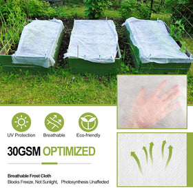 WiMas thickened PP fabric shields crops from cold while letting light through