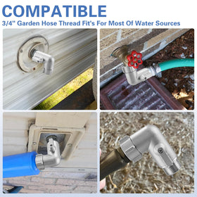Windblowgrass leakproof garden hose elbow preventing drips at connections