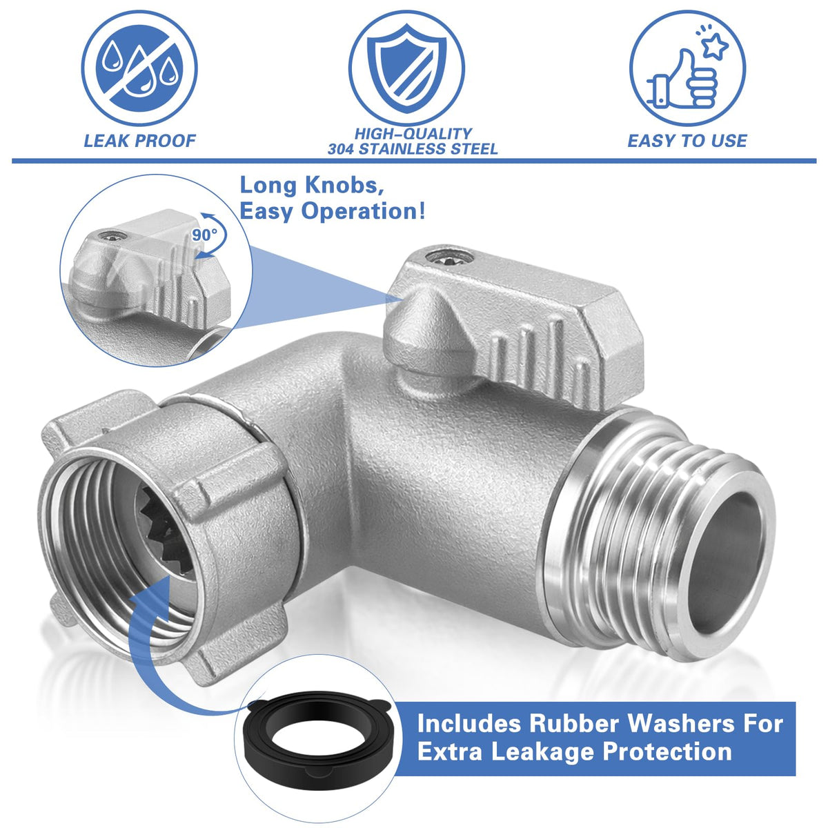 Windblowgrass three quarter GHT threaded connection for a secure fit with hoses