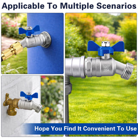 Windblowgrass versatile hose bib fits standard hoses and irrigation lines for simple setup