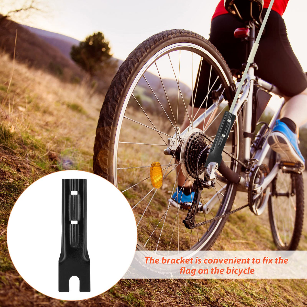 Windkream adjustable pole lengths fit different bikes and trailers