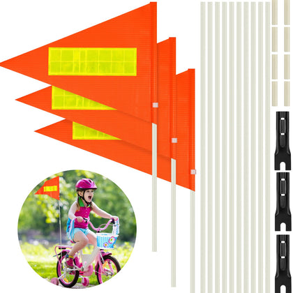 Windkream bicycle flag pole assembly for rear mounting