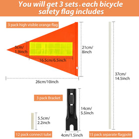 Windkream flag pole extended to six feet for high visibility