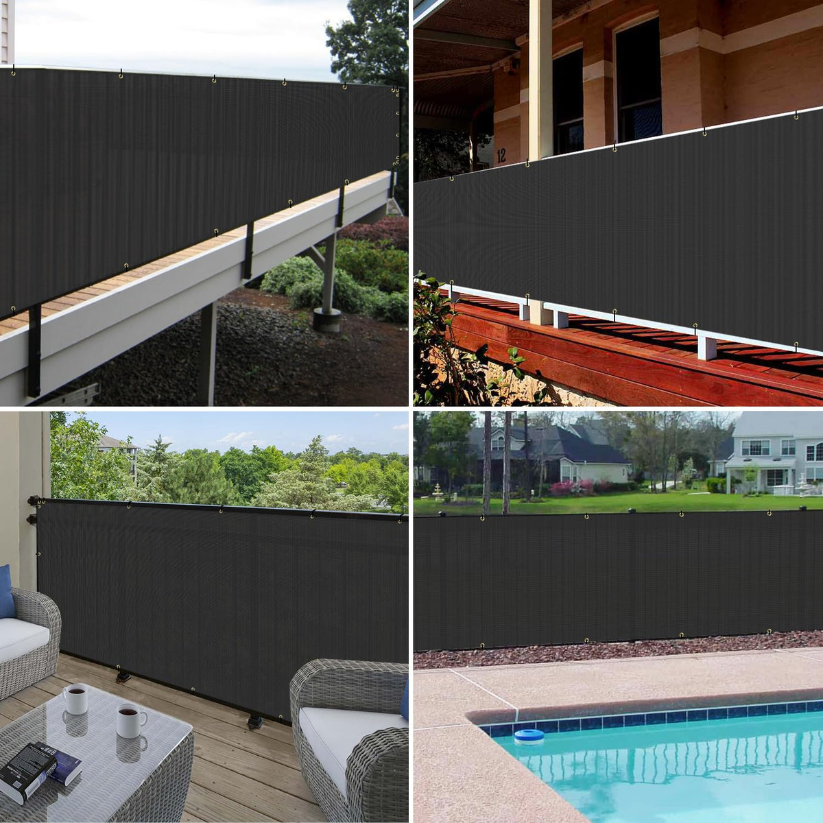 Windscreen4less balcony privacy screen blocks street views for calmer outdoor space.